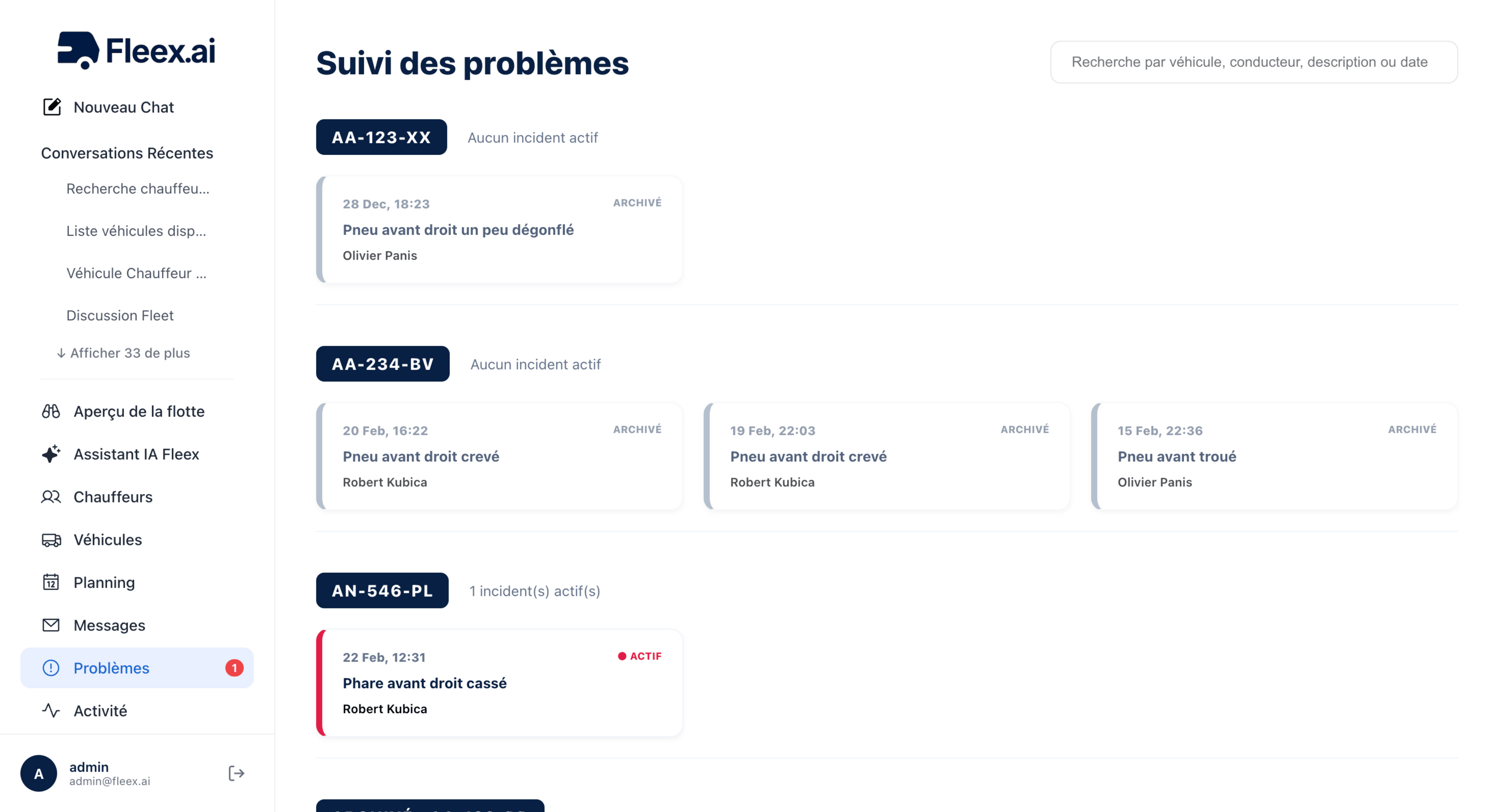 Gestion des problèmes